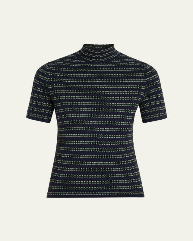 Leenda Stripe Turtleneck T